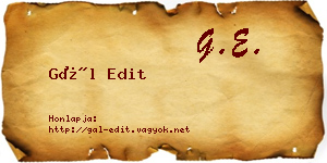Gál Edit névjegykártya